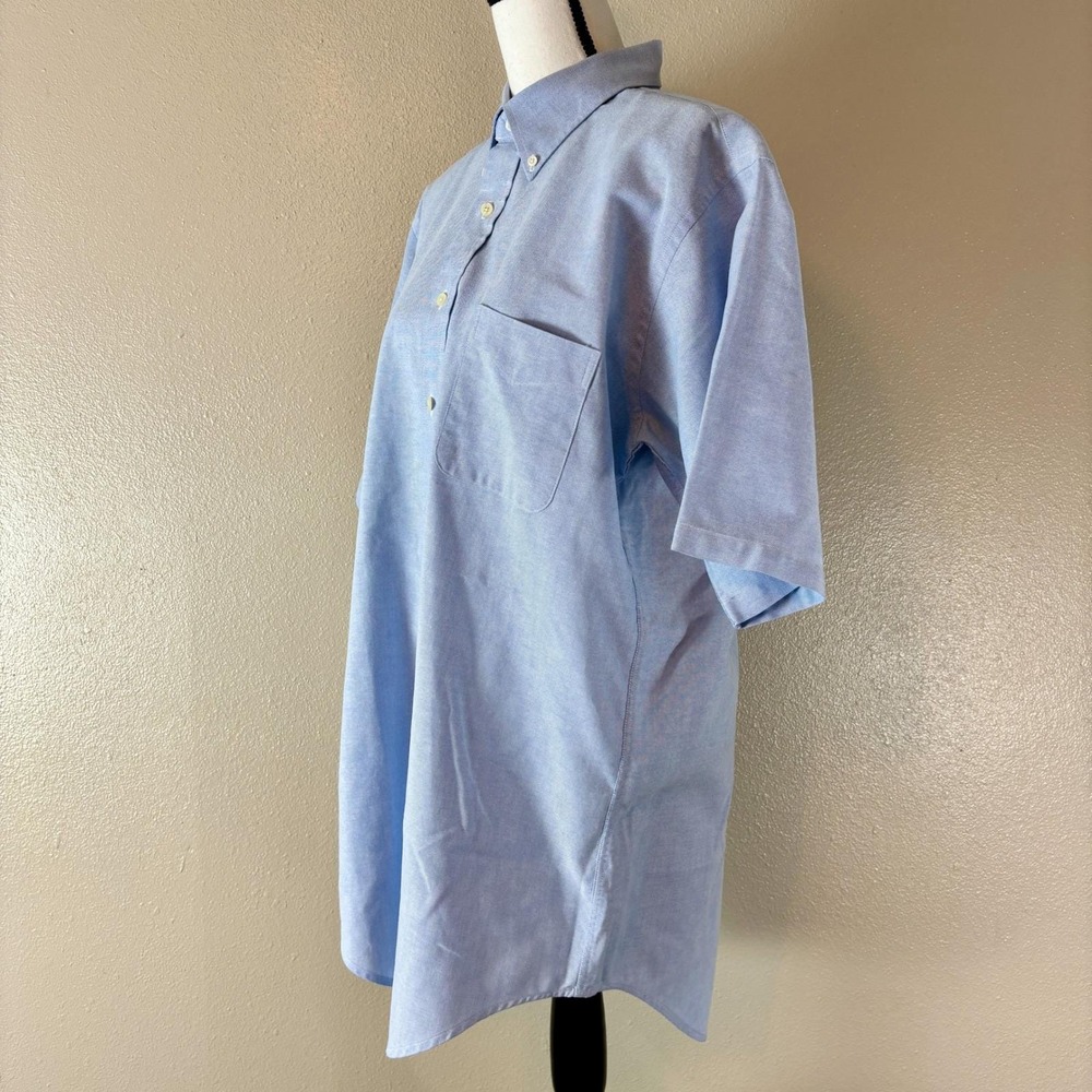 Windsor Shirt Co. Oxford Dress Shirt Short Sleeve Button‎ Down Light Blue 16 1/2 - Picture 7 of 10